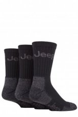 3 Pair Luxury Terrain Socks Black - Size 46-50