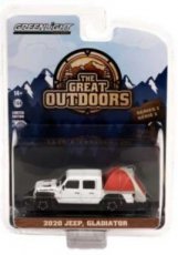1/64 2020 Jeep Gladiator with Modern Truck Bed Tent *The Great Outdoors Series 1*, white/red
