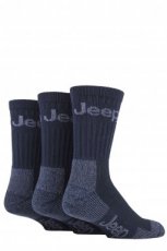 3 Pair Luxury Terrain Socks Navy Blue - Size 39-45