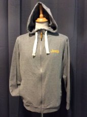 1Medium Hooded Zip Sweatshirt Mid Grey/Yellow